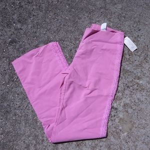 💰5/$25 Pink pants with lace and rhinestone detail